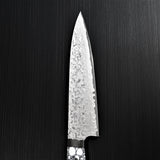 Saji Takeshi SG2 Super Gold 2 Damascus Matte Finish Gyuto Chef's Knife 210mm White Turquoise