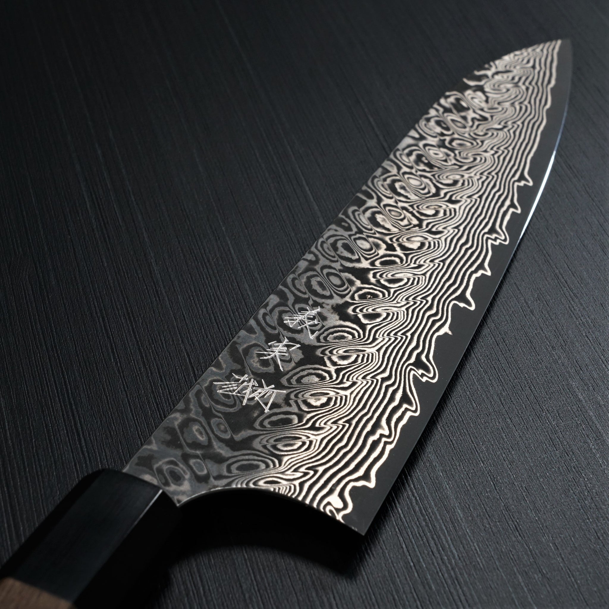 Yoshimi Kato R2 Black Damascus OL8N Japanese Chef's Gyuto Knife