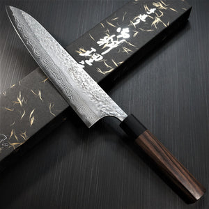 Yoshimi Kato VG10 Hammered Damascus Gyuto Chef Knife 240mm Honduras Rosewood