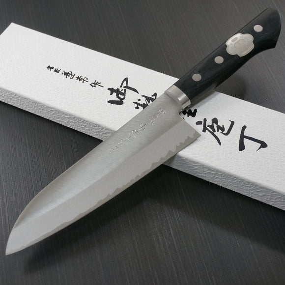Kanetsune Seki DP VG10 Clad Stainless Steel Santoku Knife 6.5