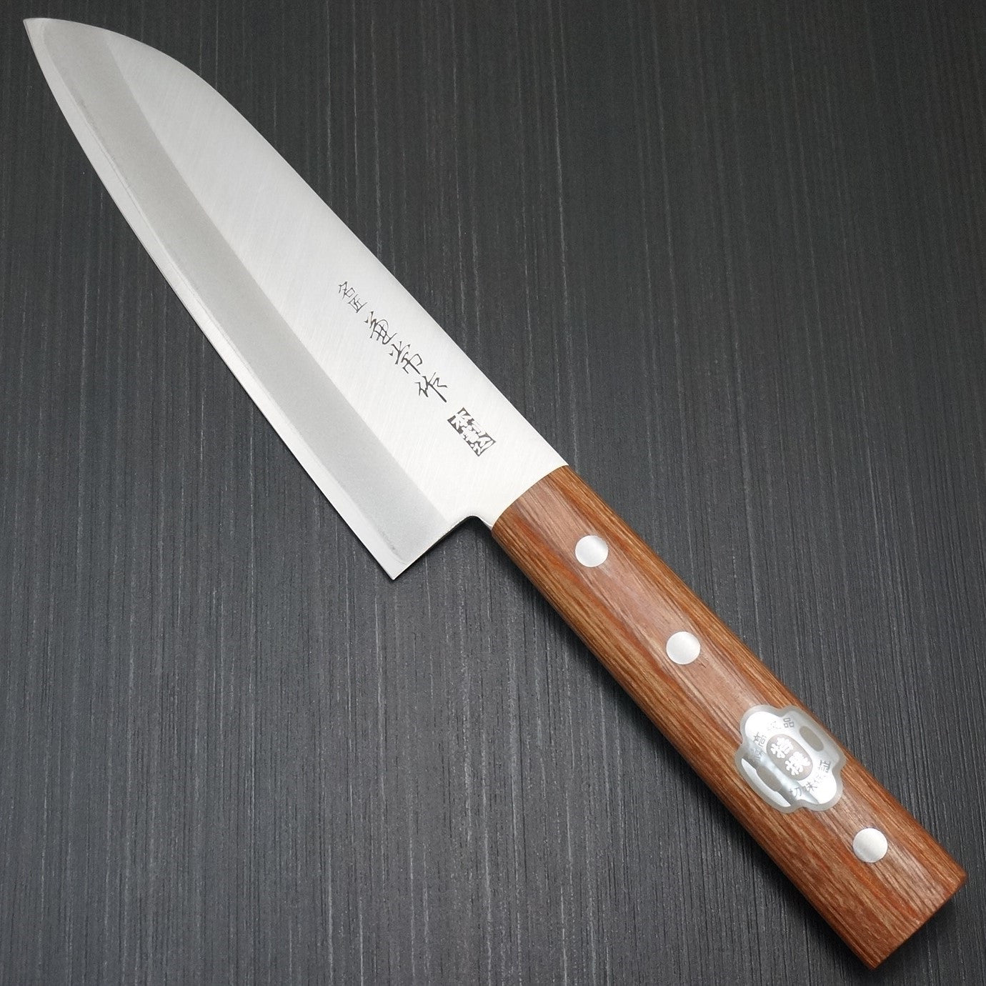 Kanetsune Seki Japanese Carbon Clad Stainless Steel Santoku Knife PH-1001 –  Bay Trade Japan Knife Store