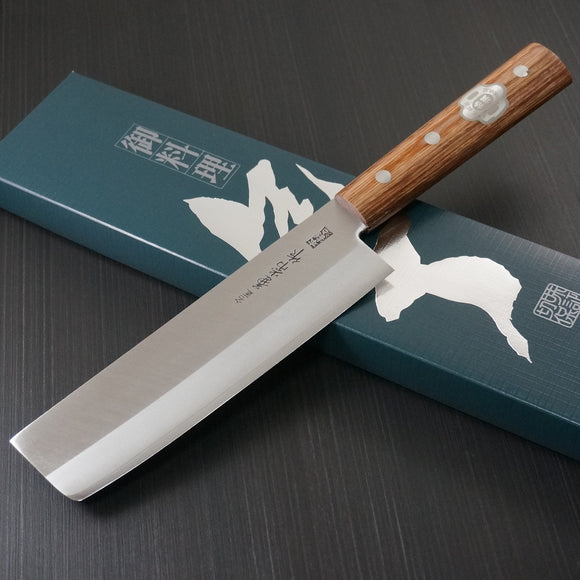 Kanetsune Seki Takefu Shiro 2 Clad Stainless Usuba Nakiri Knife 165mm