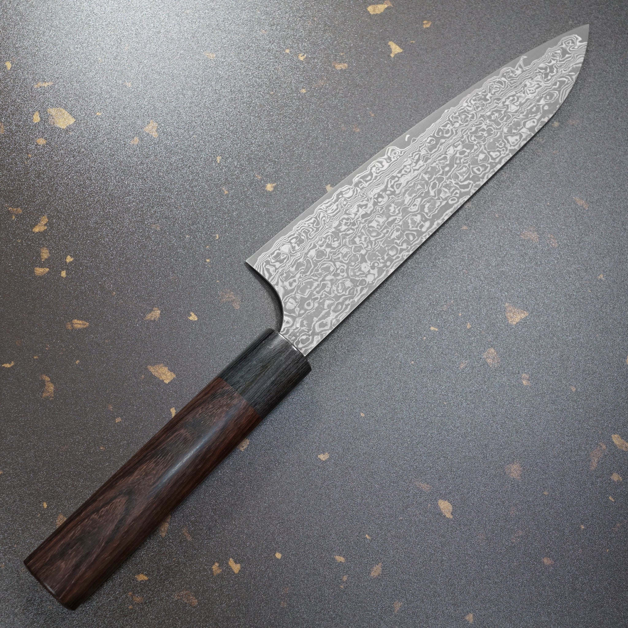 Yoshimi Kato VG10 Black Damascus Gyuto Chef Knife 180mm Rosewood – Bay  Trade Japan Knife Store