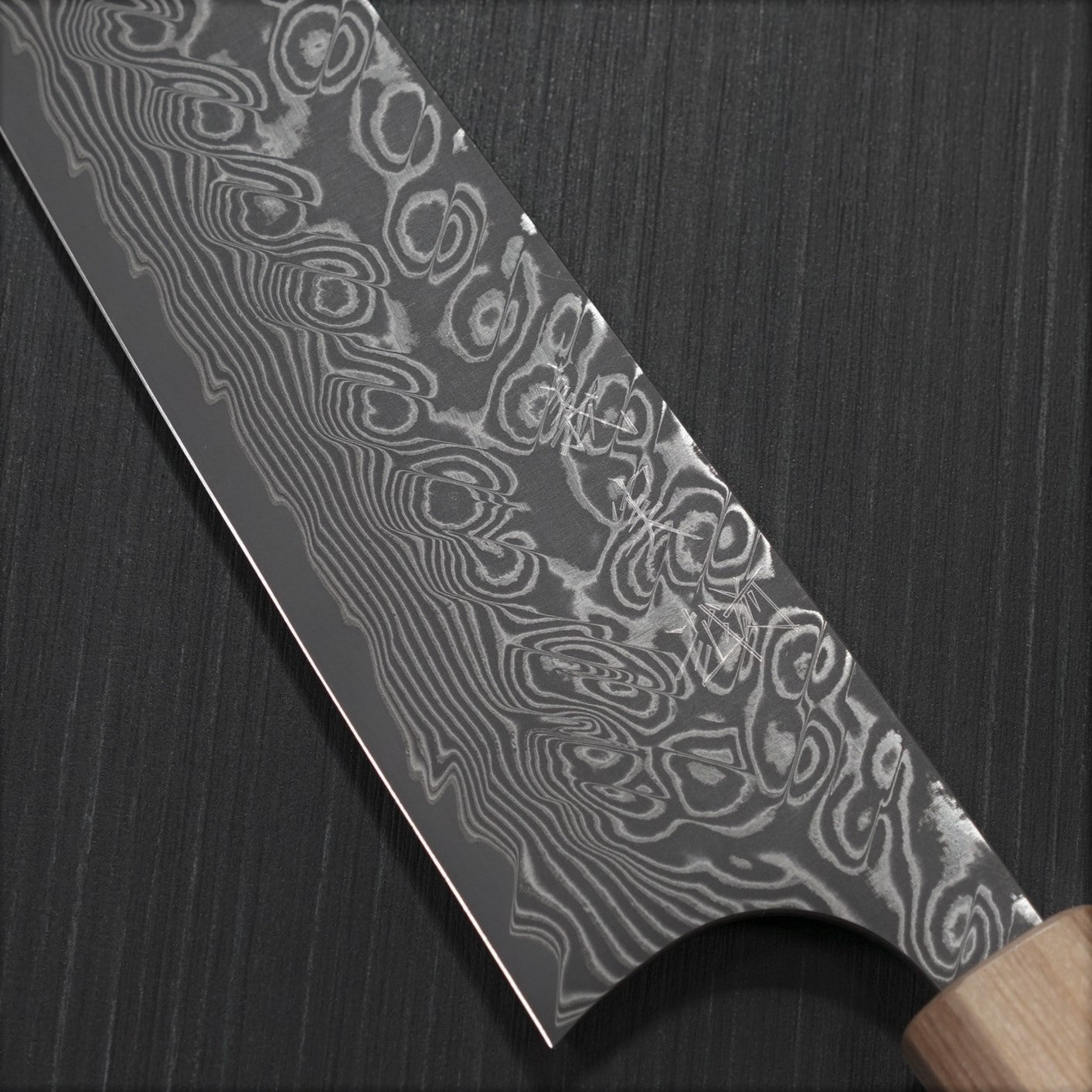 Kato Yoshimi Super Gold 2 Damascus Black Finish Gyuto Chef's Knife