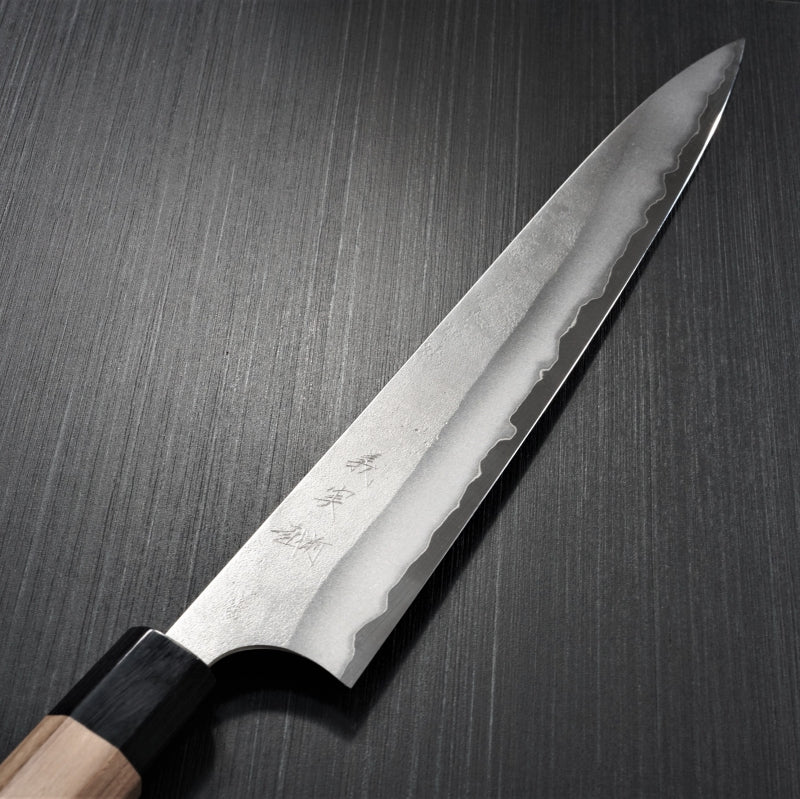 KANEHIRO AOGAMI Super Clad Stainless Nashiji Finish Sujihiki