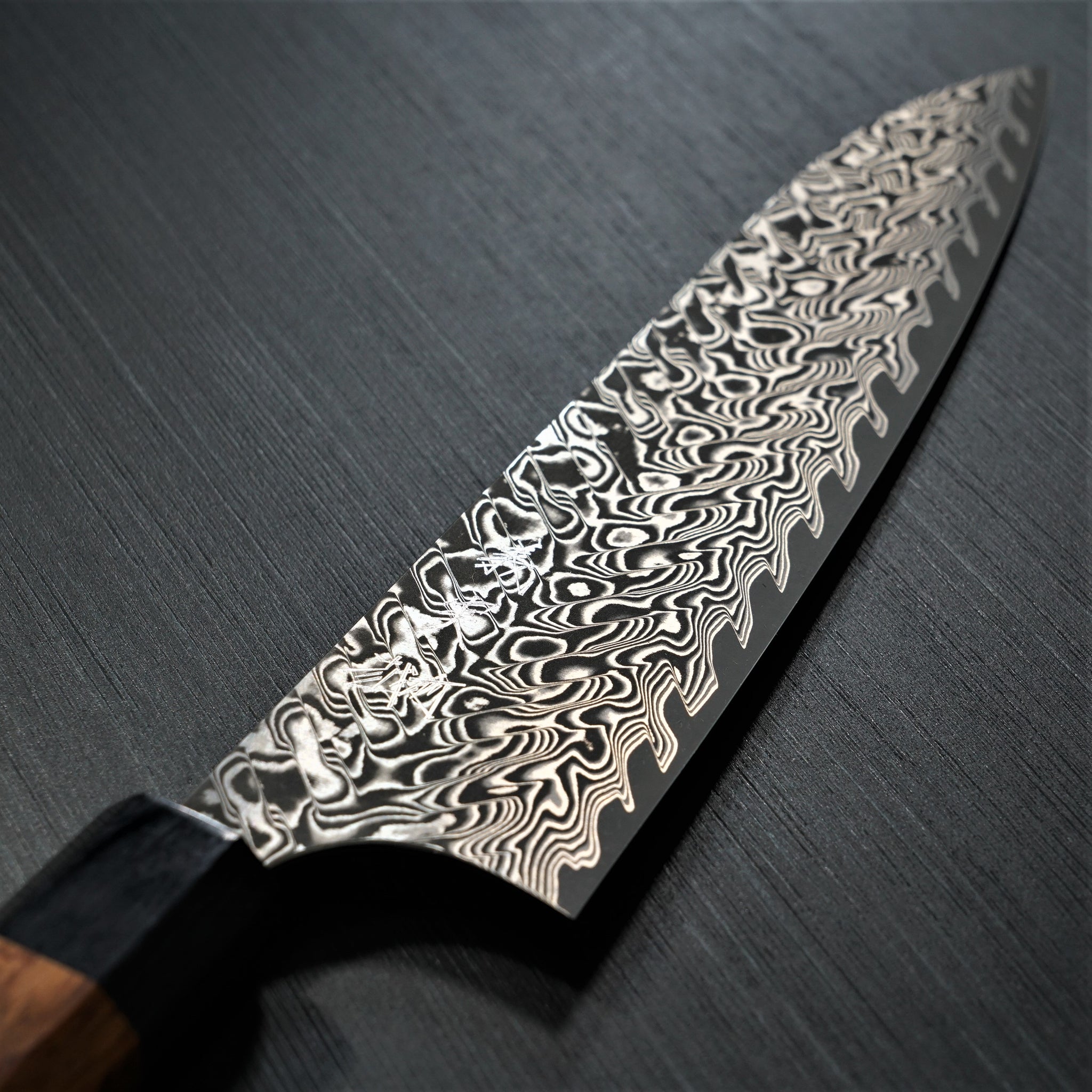 Kato Yoshimi Super Gold 2 Damascus Black Finish Gyuto Chef's Knife 