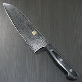 SETO Cutlery ISEYA 33 Layers Nickel Damascus VG10 Santoku Knife 180mm G-5