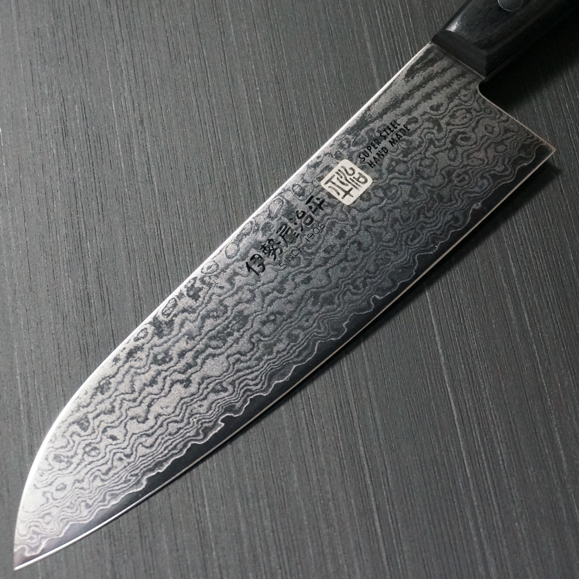 SETO Cutlery ISEYA 33 Layers Nickel Damascus VG10 Santoku Knife G