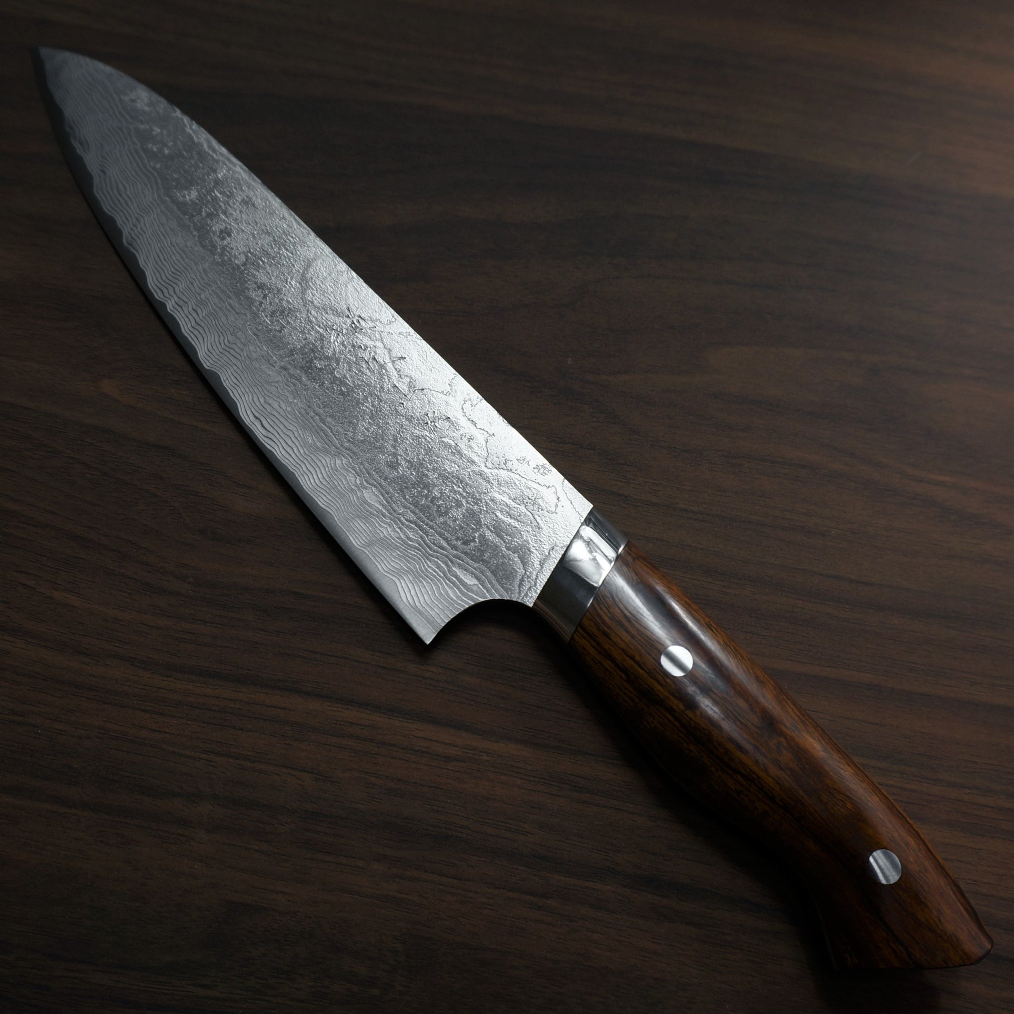 GOKADEN POWDER CARBON STEEL SANTOKU KNIFE – HITACHIYA USA
