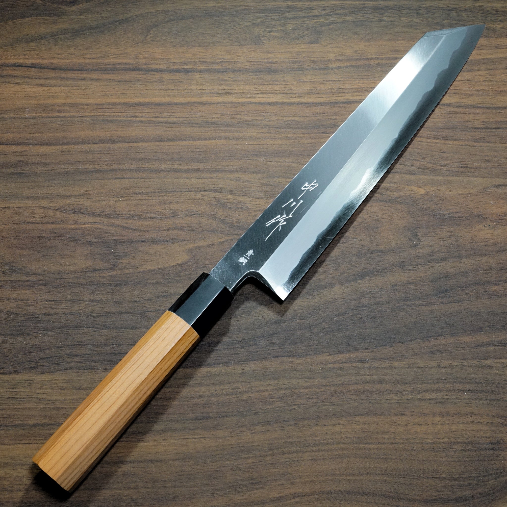 Kiritsuke White steel #1 Polished Buffalo Magnolia Handle 210mm