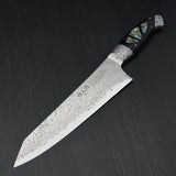 Kajin ZDP189 Damascus Abalone Shell Custom Kiritsuke Gyuto 210mm