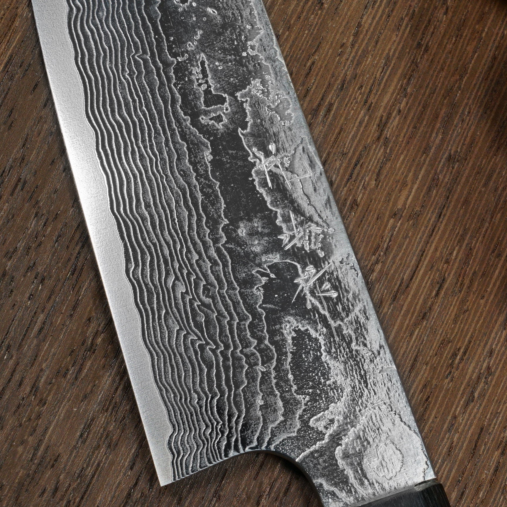 Couteau artisanal Japonais Yuta Katayama - Santoku VG10 16,5 cm - Damas  diamantée - Couteau Nippon