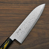 Kanjo VG10 Damascus Santoku Knife 180mm Urushi Handle