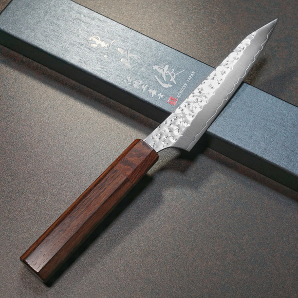 Yu Kurosaki SG2 Super Gold 2 Kiritsuke Petty Knife 130mm Senko Ei Honduras Rosewood Ferrule