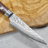 Isshin Hammered 17 Layers Damascus VG10 Paring Knife 80mm