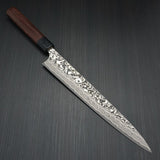 Yoshimi Kato Super Gold 2 SG2 V-shape Black Damascus Sujihiki Knife 270mm Honduras Rosewood