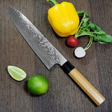 Yuta Katayama VG10 Damascus Gyuto Chef Knife 240mm Zelkova