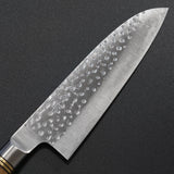 Saji Takeshi Hammered SG2 Super Gold 2 Santoku Knife 180mm Burma Padouk Burl