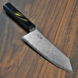 Kanjo VG10 Damascus Bunka Knife 180mm Urushi Handle