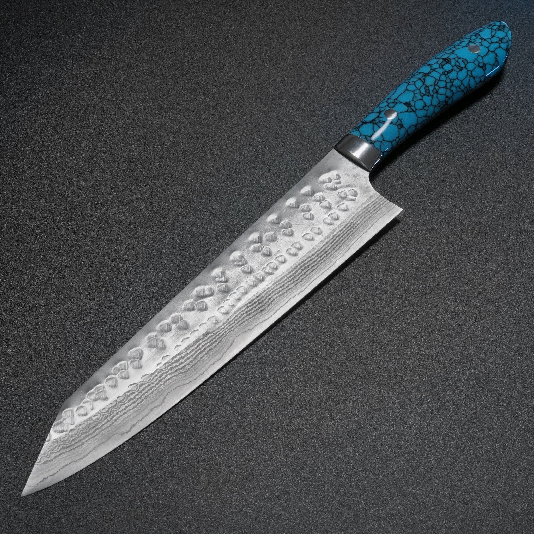 Seido™ Kiritsuke Damascus Chef Knife (Sapphire Blue)