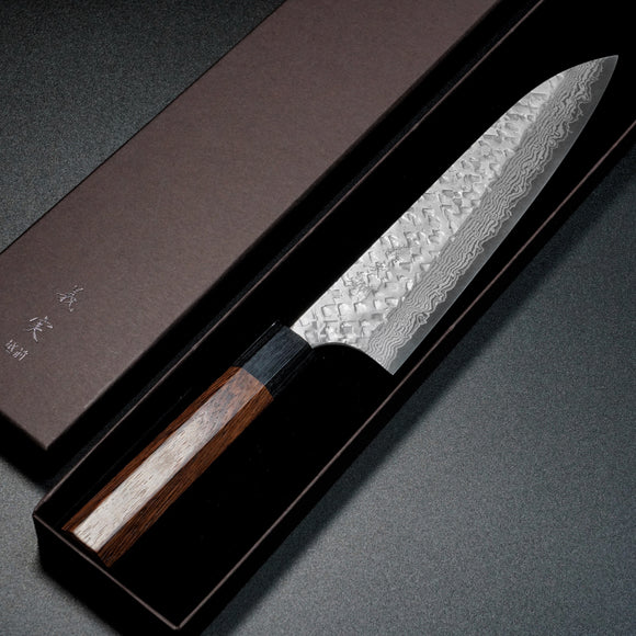 Yoshimi Kato VG10 Hammered Damascus Gyuto Chef Knife 210mm Honduras Rosewood