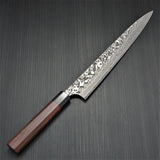 Yoshimi Kato Super Gold 2 SG2 V-shape Black Damascus Sujihiki Knife 270mm Honduras Rosewood