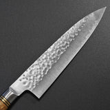 Saji Takeshi Hammered SG2 Super Gold 2 Gyuto Chef Knife 210mm Burma Padouk Burl