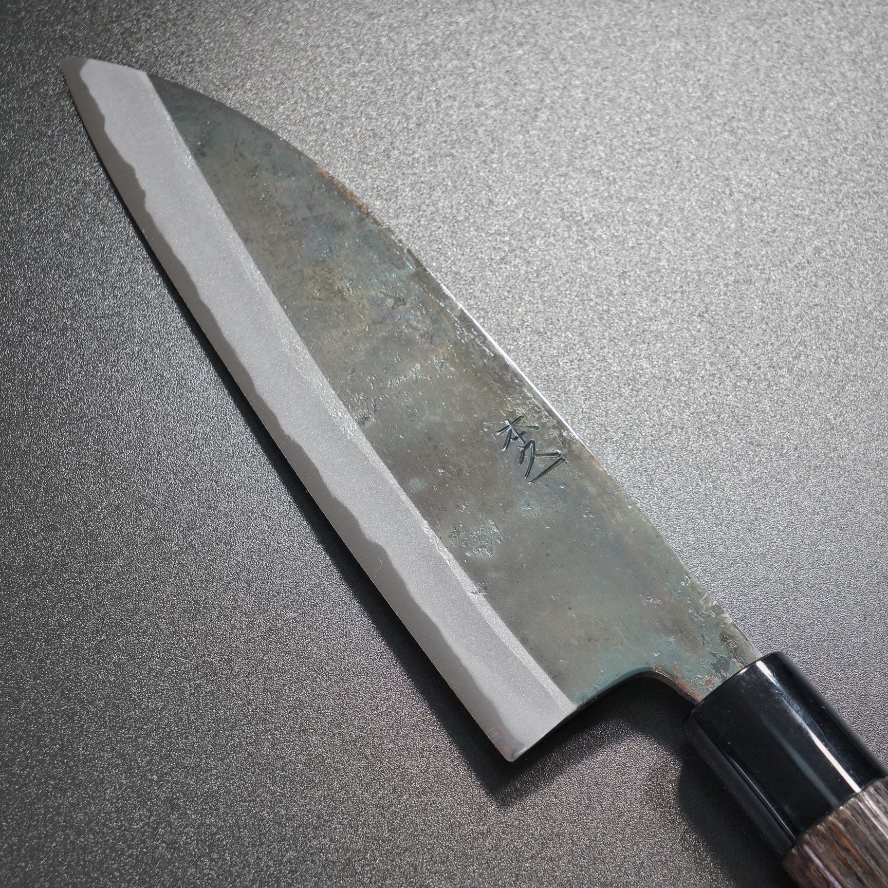★SALE平垣内清Hirakakiuchi Kiyosh Motokyuichi Aogami Blue Steel Kurouchi Santoku Knife – Bay