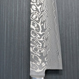 Yoshimi Kato Super Gold 2 SG2 V-shape Black Damascus Gyuto Chef 180mm Knife Red Handle